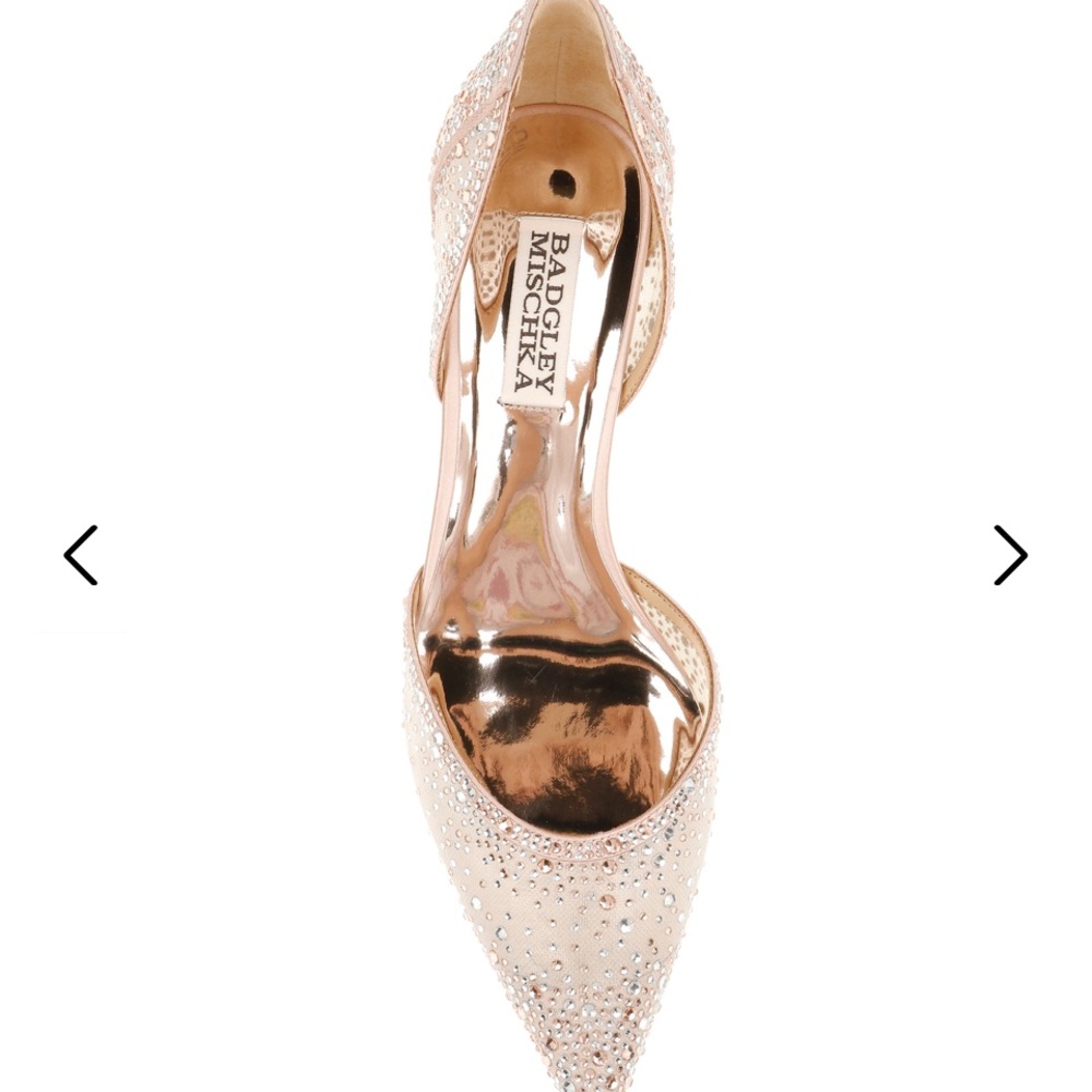 Badgley Mischka Rose Gold Madelyn Kitten Heel - Picture 6 of 8